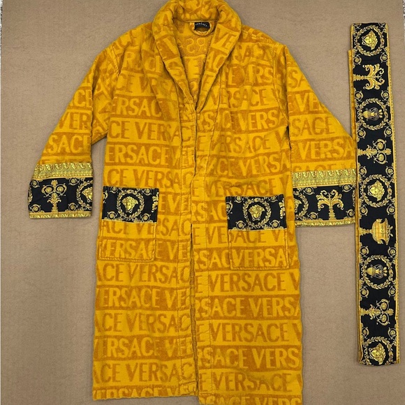 Versace Gold Textured Robe (Large) - Picture 1 of 15